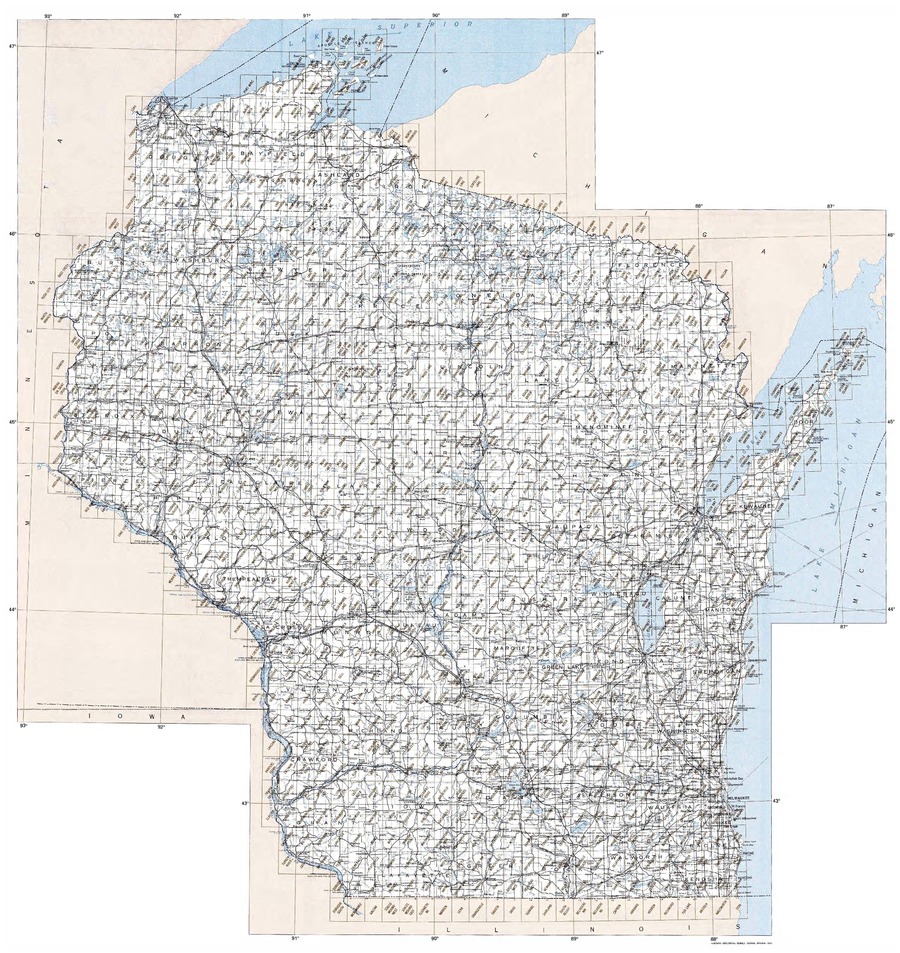 Wisconsin Topography Map Colorful 3d Physical Features